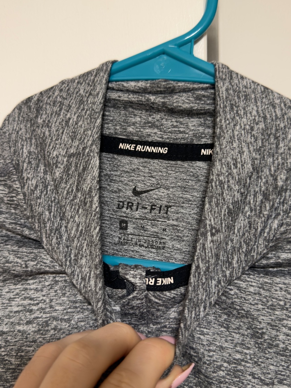 Nike Gray Heather Dri-FIT Running Pullover - Picture 2 of 4